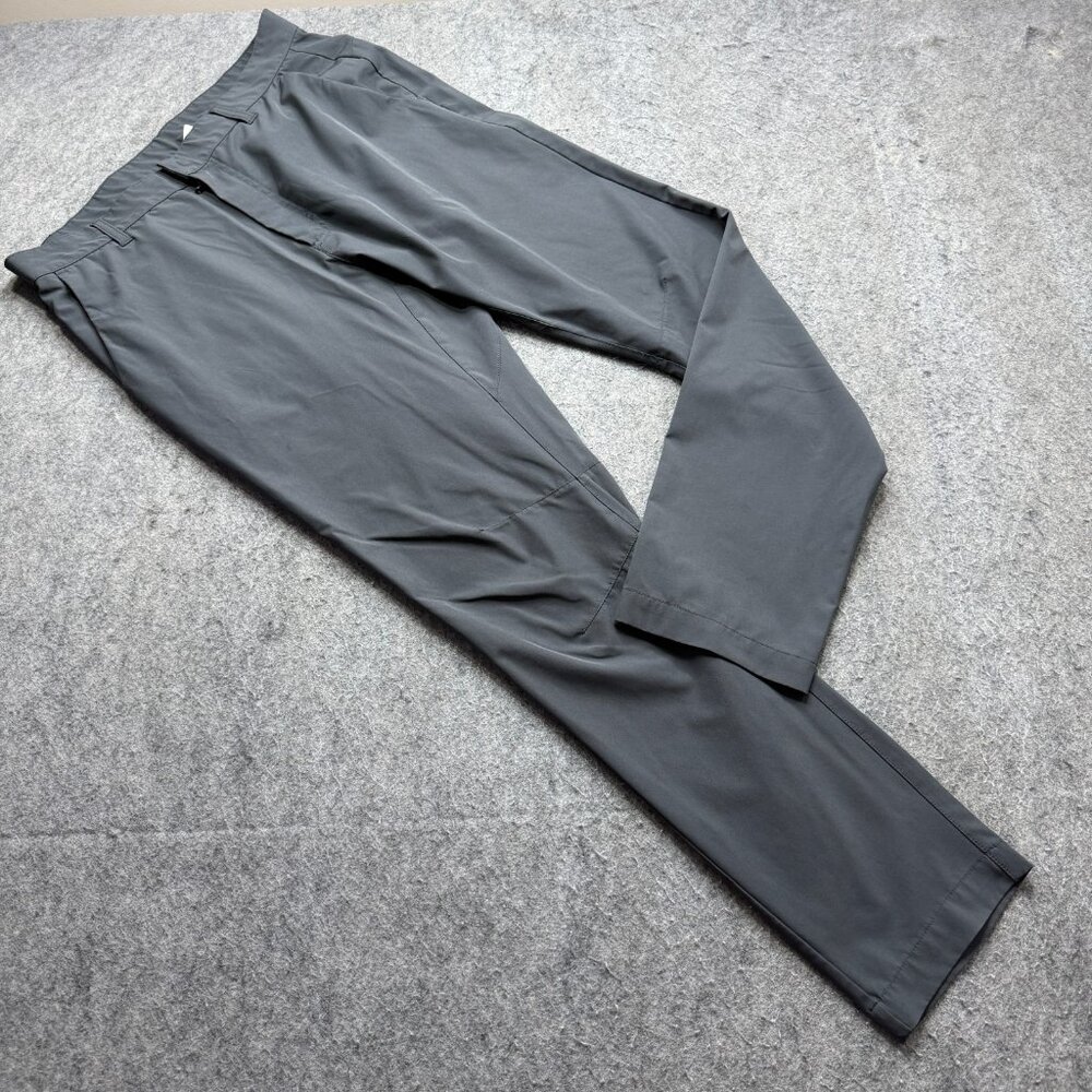 Fabletics Pants Men 32 x 30* Gray Stretch Tapered Performance Zip Pockets b033